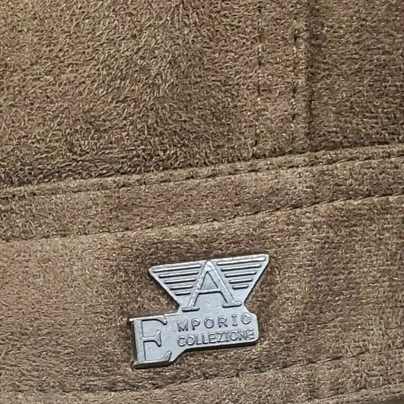 EMPORIO COLLEZIONE L Faux Suede Brown Men's Jacket - Picture 5 of 8